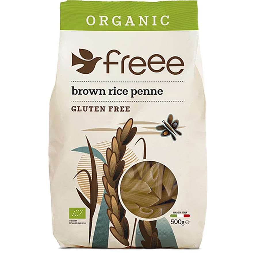 Doves Farm Brun ris pasta penne glutenfri Ø 500 g