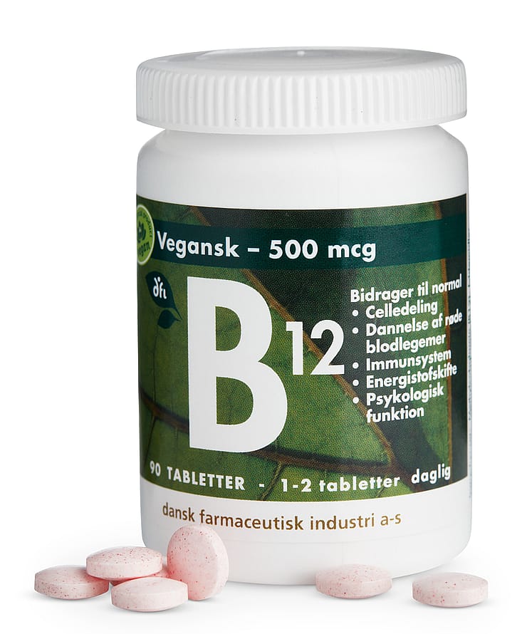 Dansk Farmaceutisk Industri B12 Vitamin 500 mcg 90 tabl.