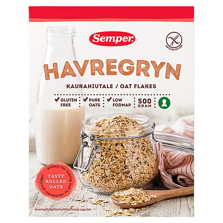 Semper Havregryn glutenfri grov 500 g