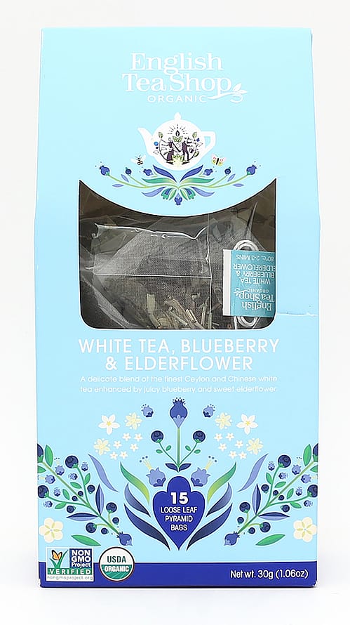 English Tea Shop White Tea Blueberry & Elderflower Te Ø 15 breve