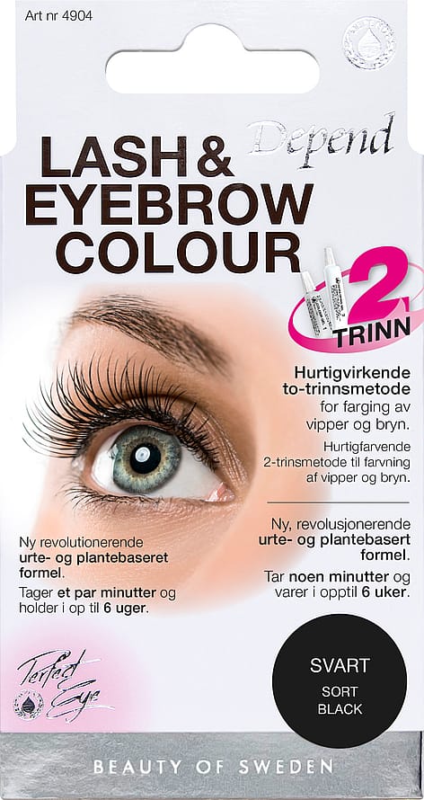 Depend Vippe- og Brynfarve Hurtig Sort