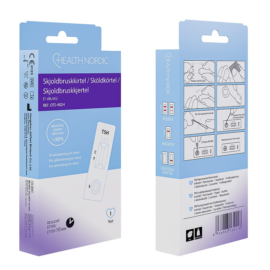 Health Nordic Stofskifte Hjemmetest (Skjoldbruskkirtel) 1 stk.