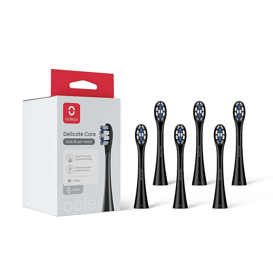 Oclean Børstehoveder Kids 6-Pak Sort