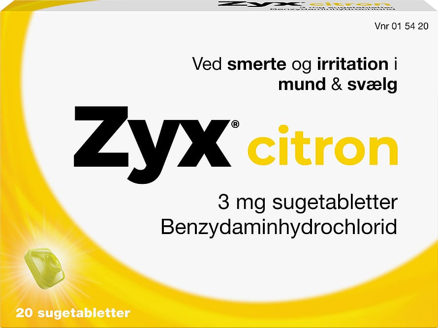 Zyx Citron Sugetabletter 3 mg 20 stk