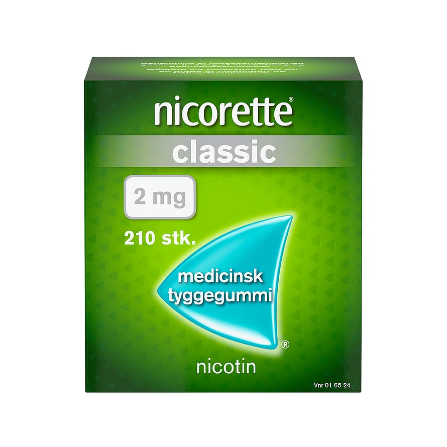 Nicorette® Classic 2 mg medicinsk tyggegummi 210 stk.