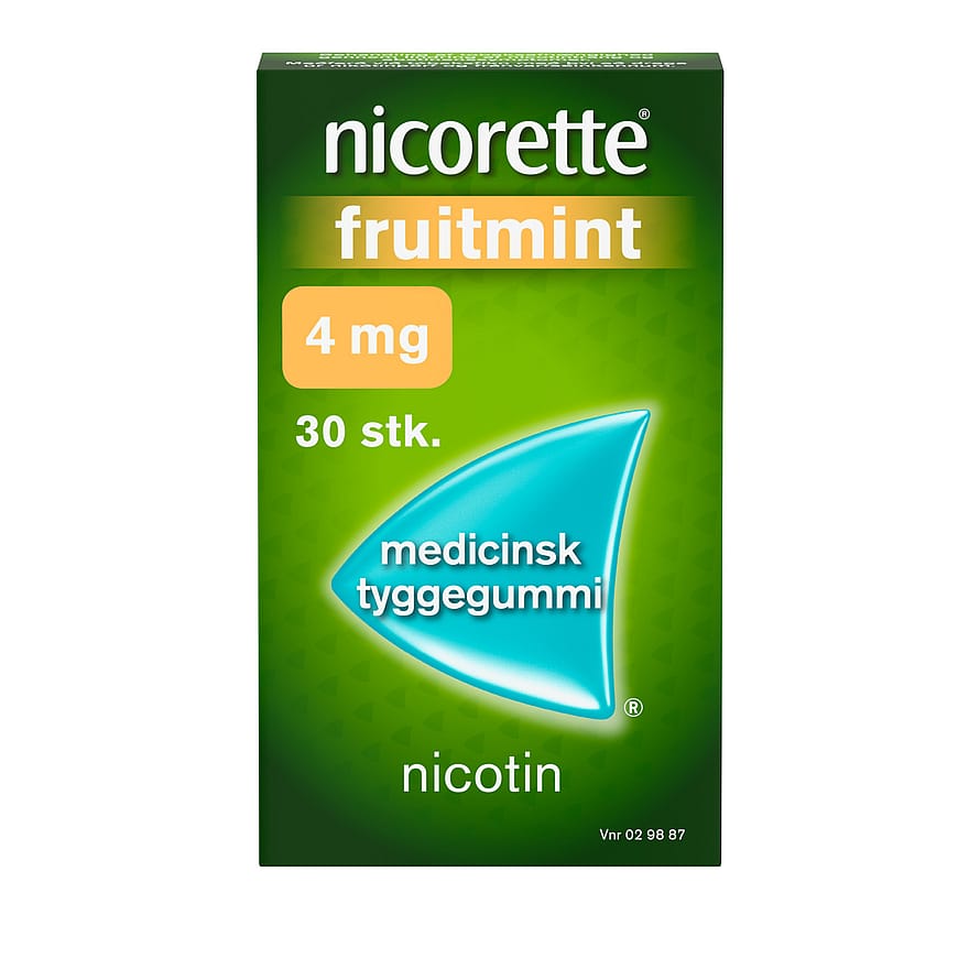 Nicorette® Fruitmint 4 mg medicinsk tyggegummi 30 stk.