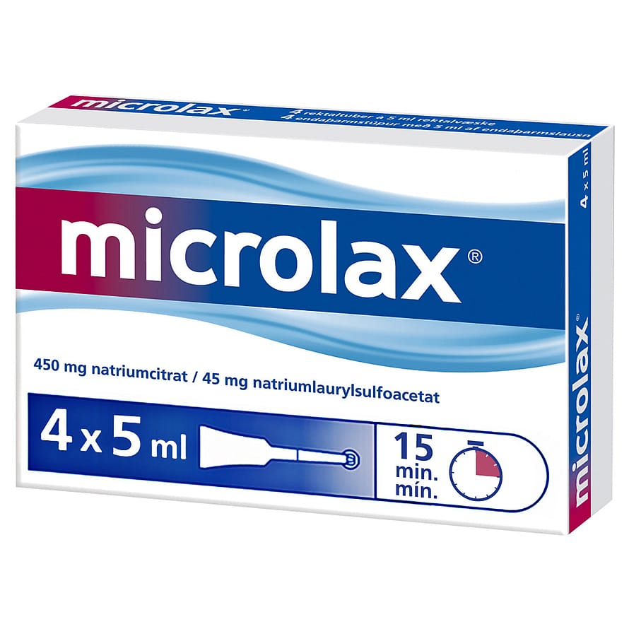 Microlax Rektalvæske Enkeltdosisbeholder 4x5 ml