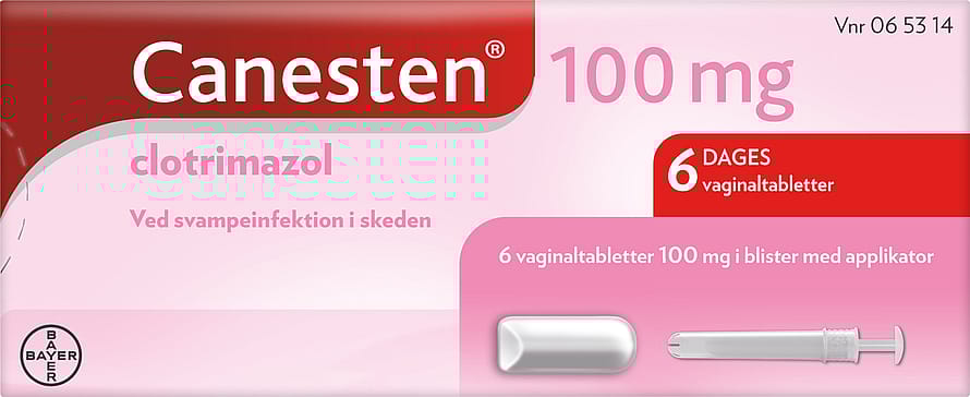 Canesten 100 mg vaginaltabletter 6 stk.