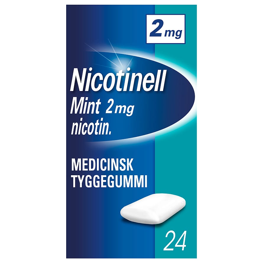 Nicotinell Mint Tyggegummi 2 mg 24 stk