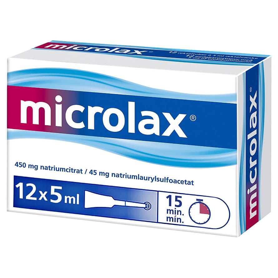Microlax Rektalvæske Enkeltdosisbeholder 12x5 ml