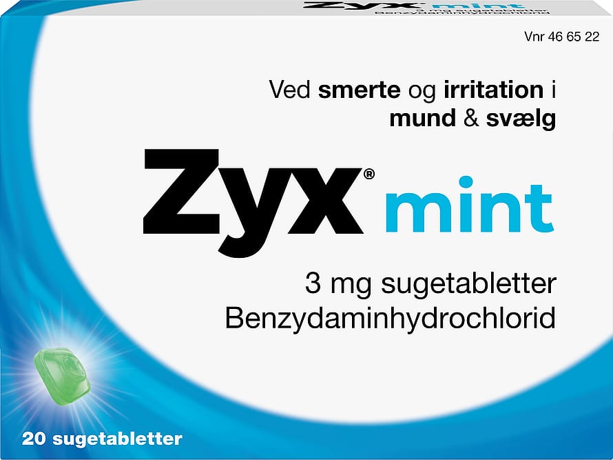 Zyx Mint Sugetabletter 3 mg 20 stk