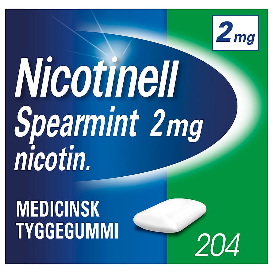 Nicotinell Spearmint Tyggegummi 2 mg 204 stk