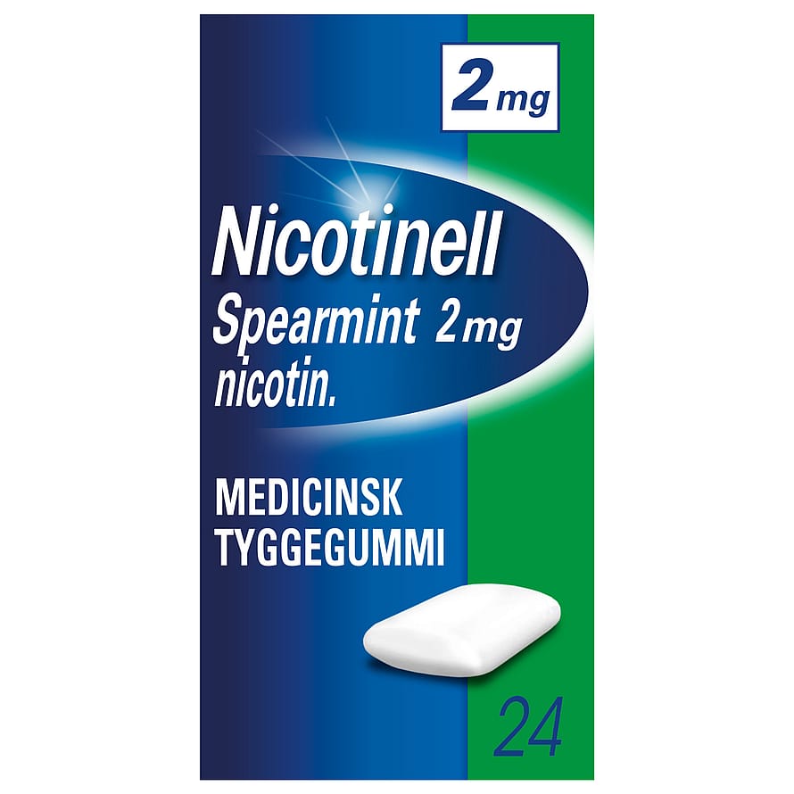 Nicotinell Spearmint Tyggegummi 2 mg 24 stk