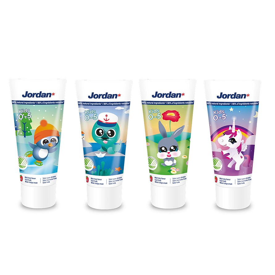 Jordan Tandpasta Børn 0-5 år 50 ml - 1stk (asst. farver)