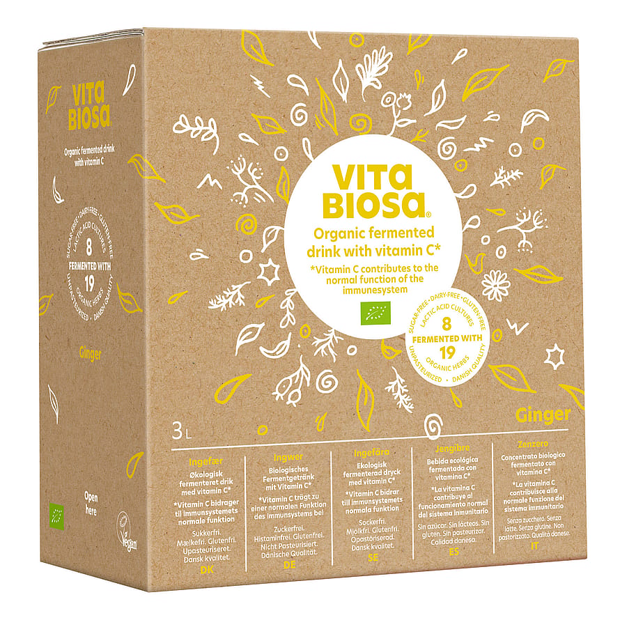 Vita Biosa Fermenteret Drink med Mælkesyrebaktier Ingefær Ø 3 l