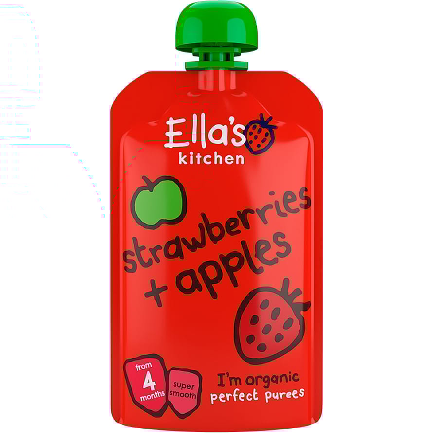 Ella's Kitchen Babymos jordbær & æble (4 mdr) Ø 120 g