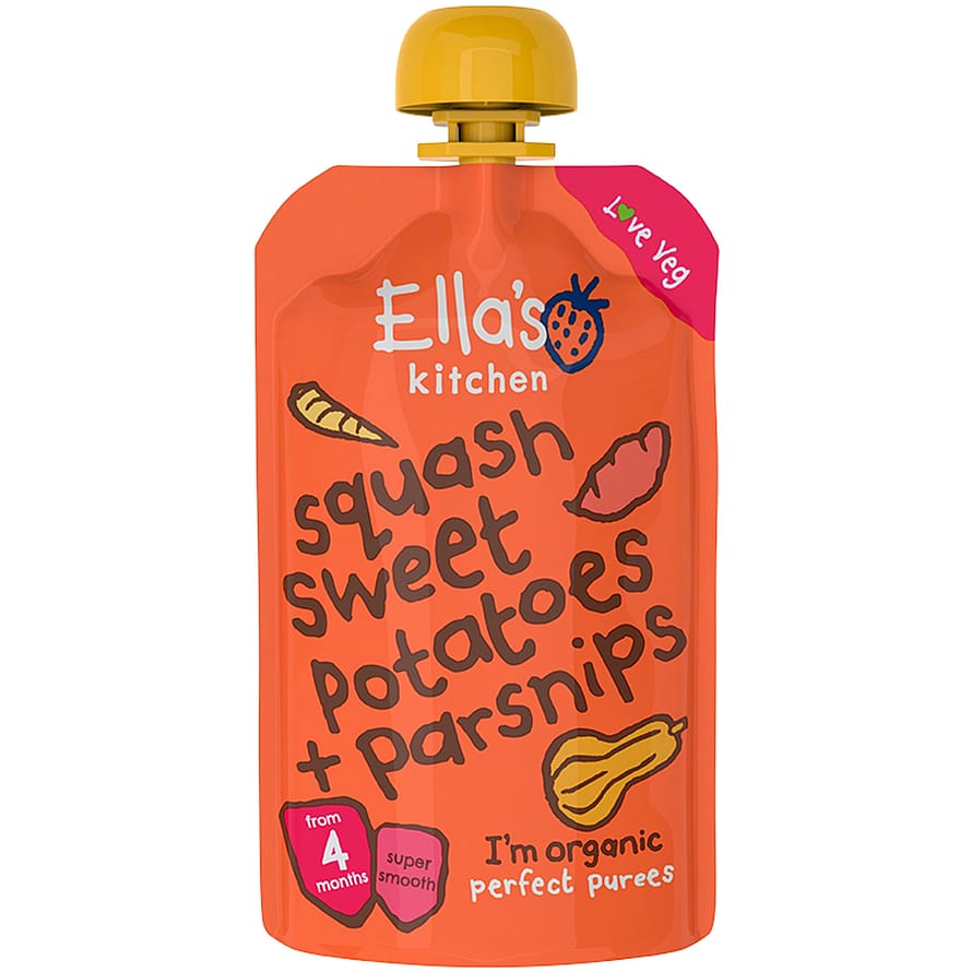 Ella's Kitchen Mos m. squash, sød kartoffel & pastinak 120 g
