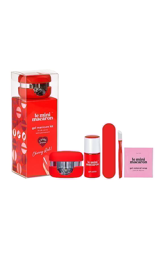 Le mini macaron Gel Manicure Kit Cherry Red