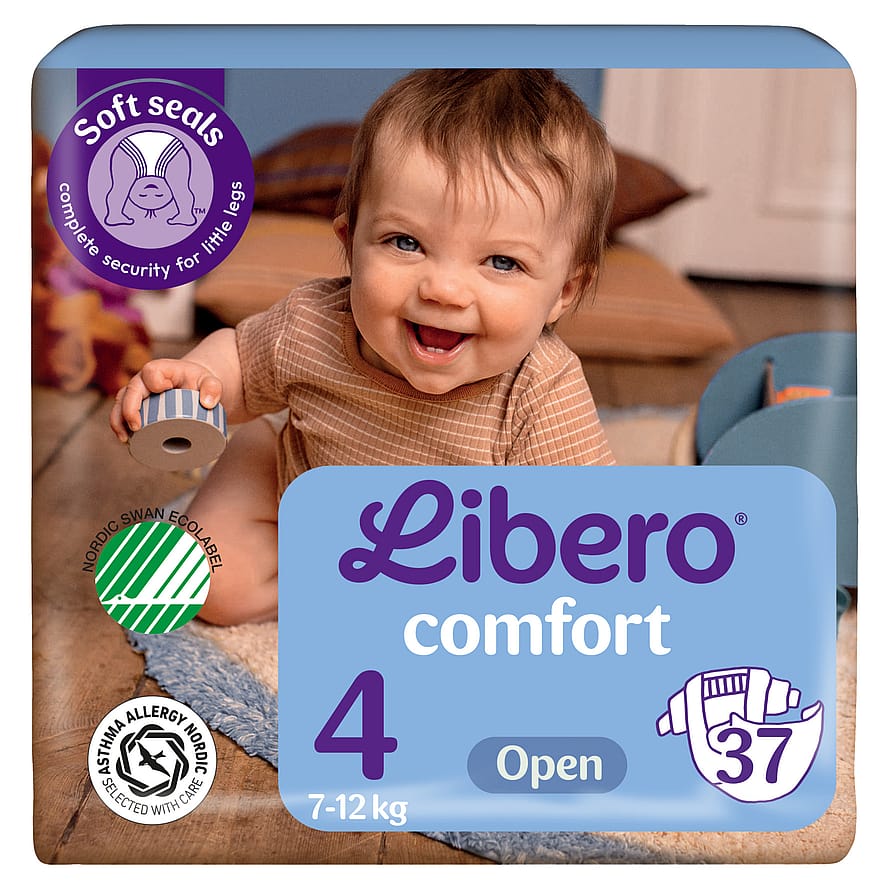 Libero Comfort Åbne Bleer Str. 4, 7-12 kg - 37 stk