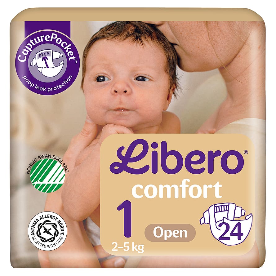 Libero Comfort Ble Str. 1 - 2-5 kg (24 stk)