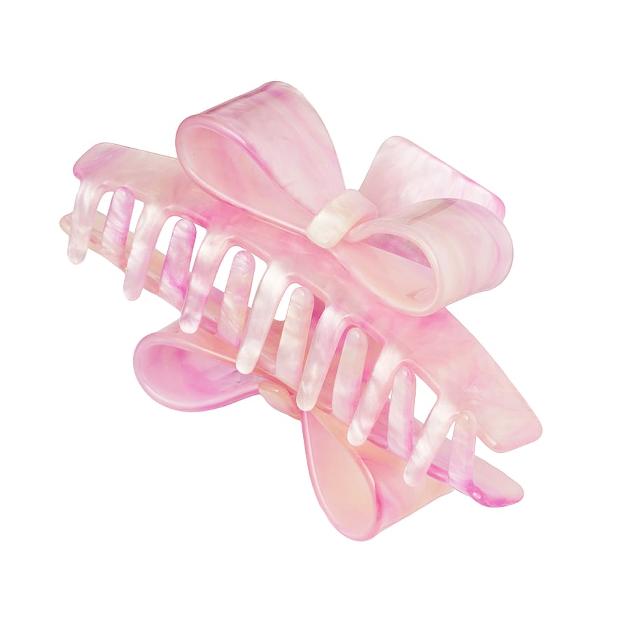 KICKS Beauty Claw Clip Pastel Bow Pink