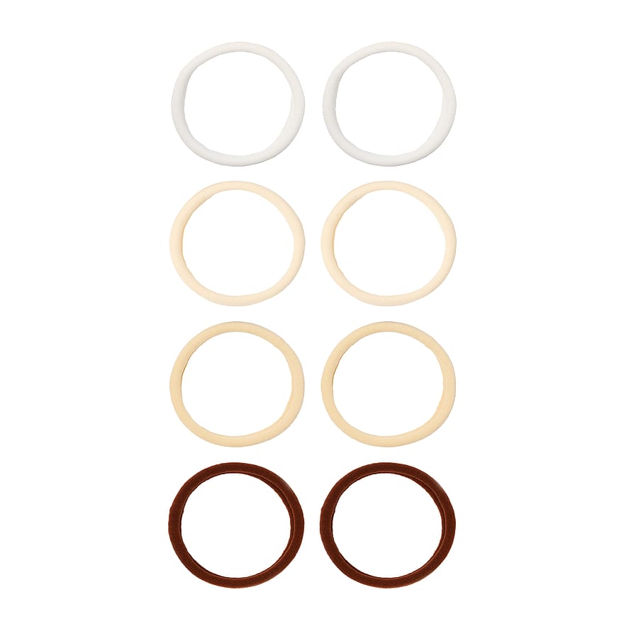 KICKS Beauty Soft Rolled Ties 8-pack Beige