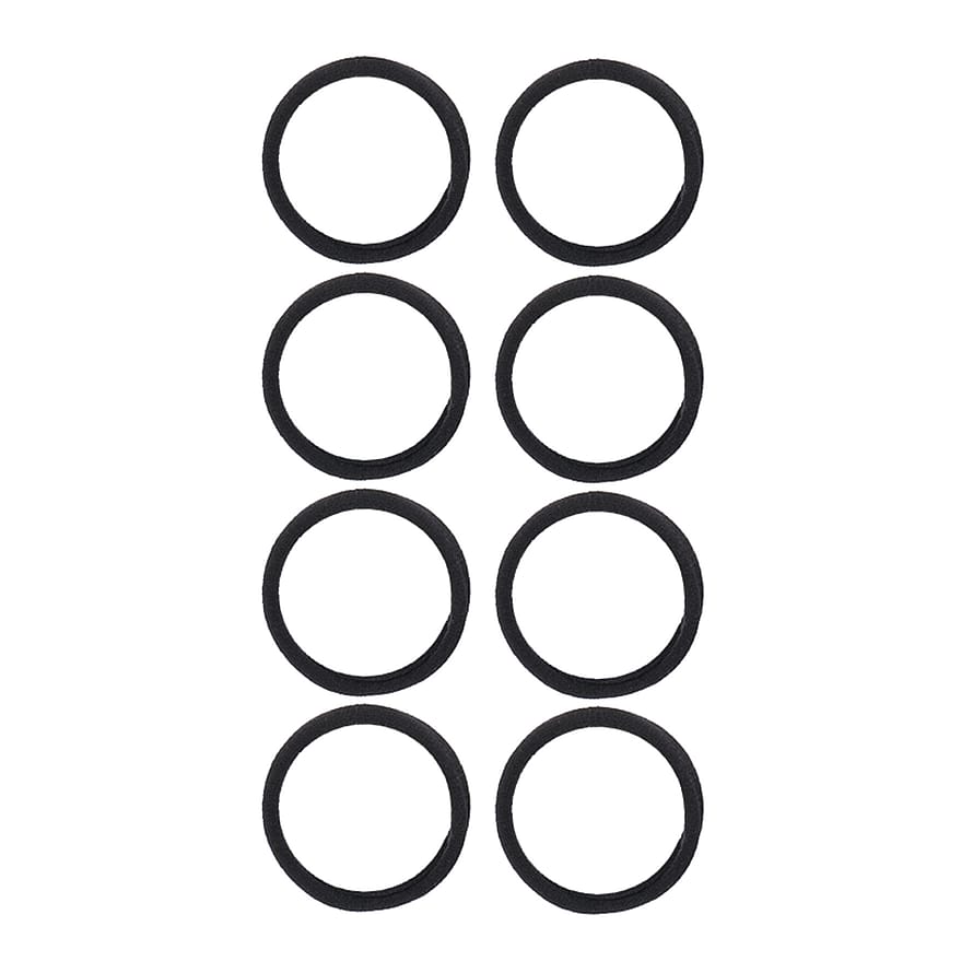 KICKS Beauty Soft Rolled Ties 8-pack Black