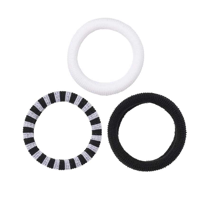 KICKS Beauty Soft Strech Ties Black 3 Pak