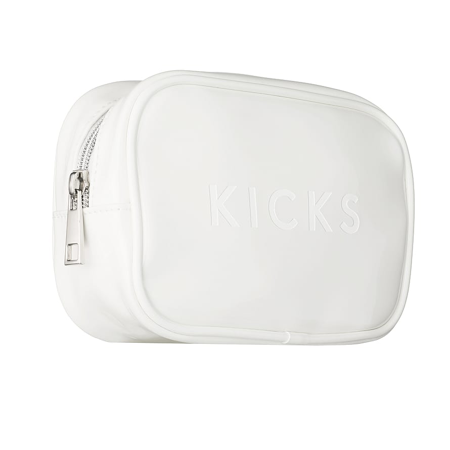 KICKS Beauty Small Boxy Make Up Bag Red White