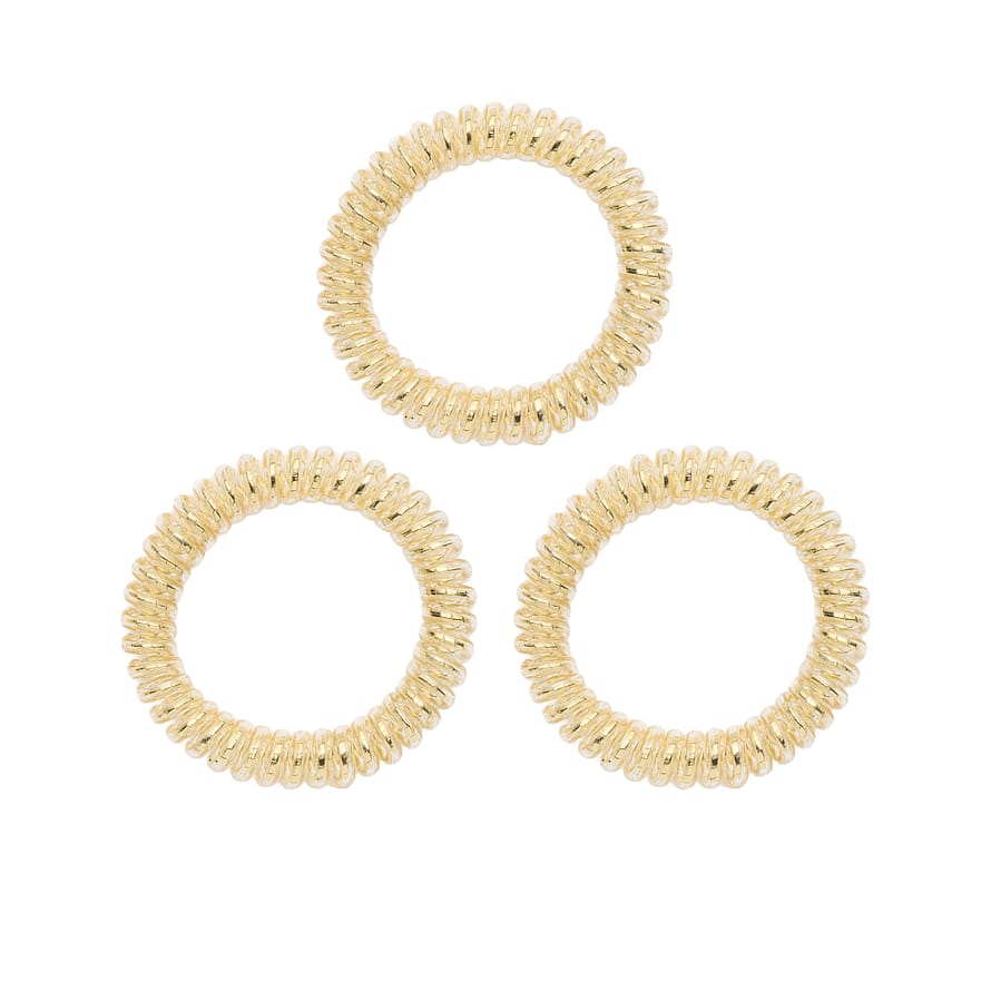 KICKS Beauty Hair Ties Spiral 3-pack Gold