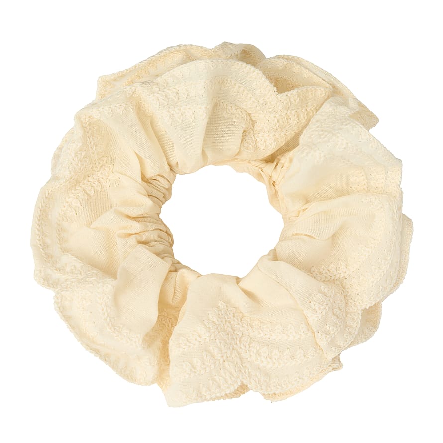 KICKS Beauty Scrunchie Broderie White