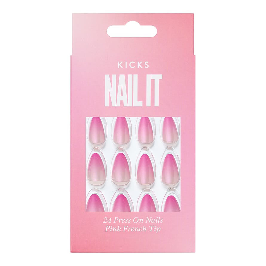 KICKS Beauty Press on Nails Pink French Tip