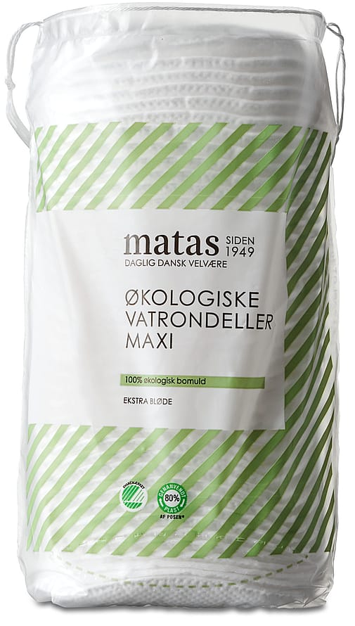 Matas Striber Økologiske Vatrondeller Maxi 40 stk.