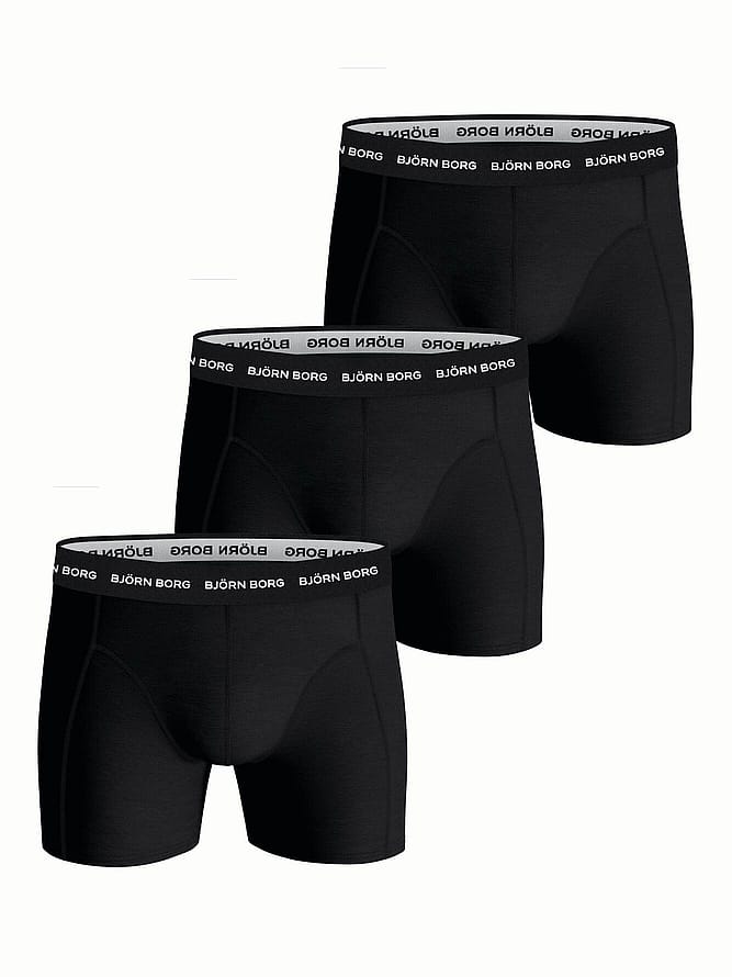 Björn Borg Cotton Stretch Boxer 3 Pak Sort S