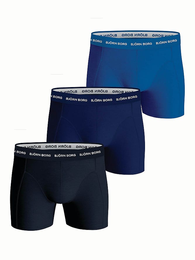 Björn Borg Cotton Stretch Boxer 3 Pak Blue S