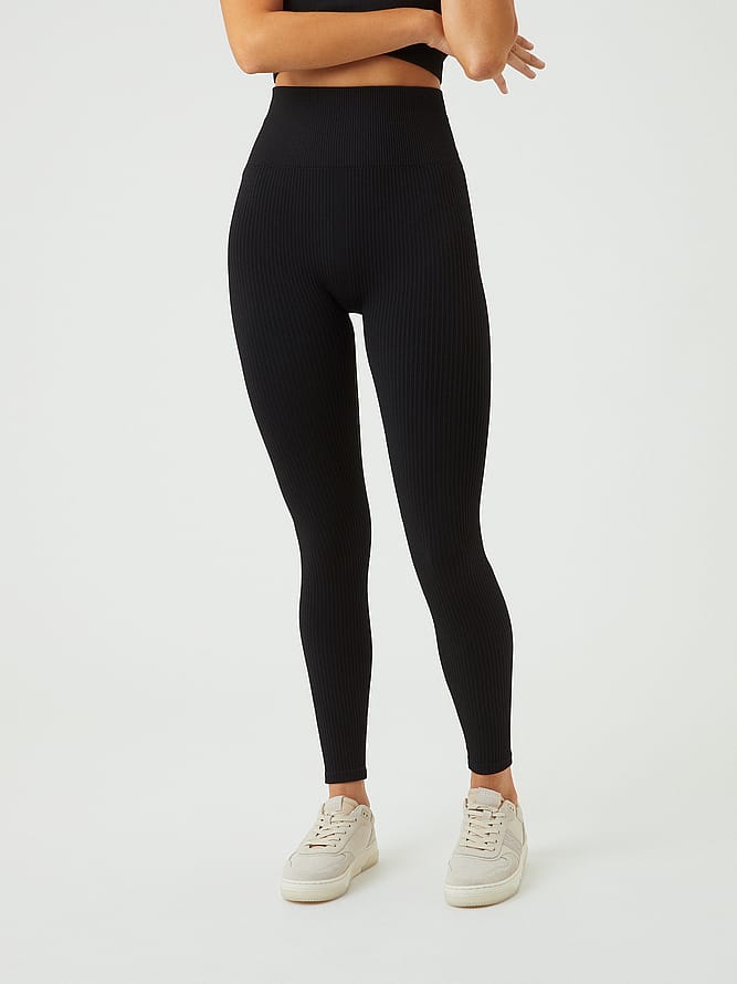 Björn Borg Studio Seamless Rib Tights Black S Black S
