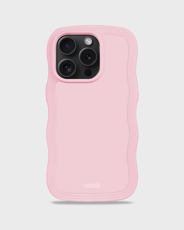 HOLDIT Wavy Case iPhone Pink 15 Pro