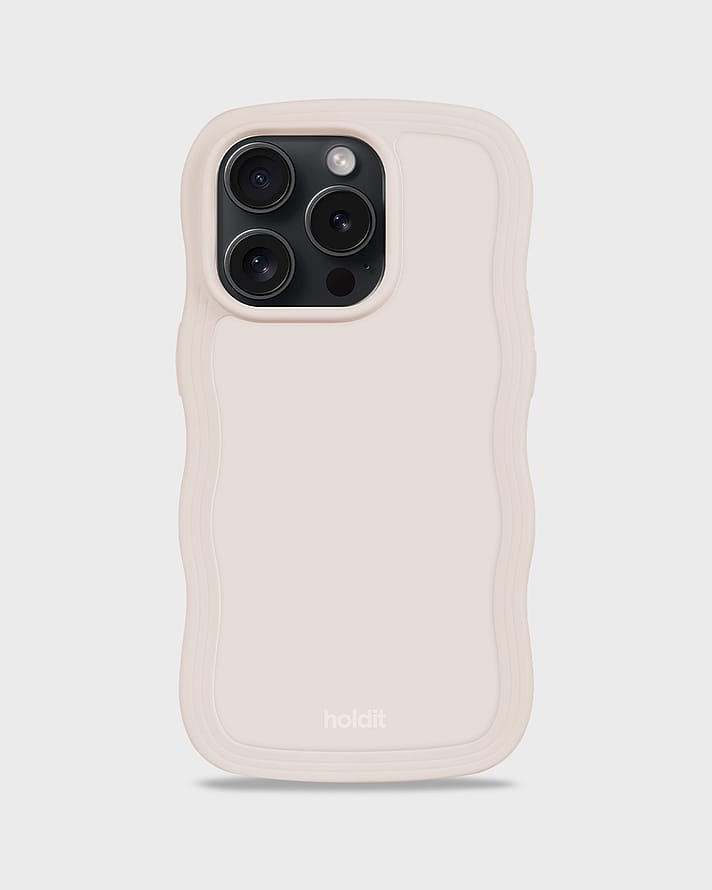 HOLDIT Wavy Case iPhone Light Beige 15 Pro
