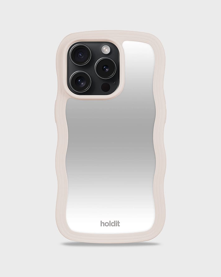 HOLDIT Wavy Case 12/12 Pro Light Beige Mirror 14 Pro