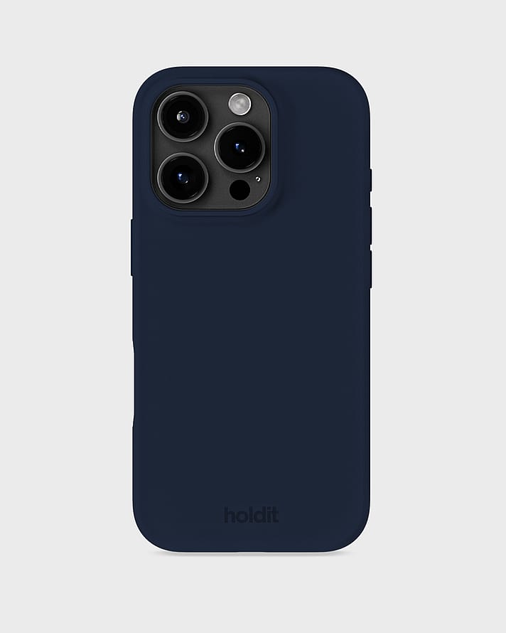 HOLDIT Silicone Case iPhone 16 Pro Midnight Blue