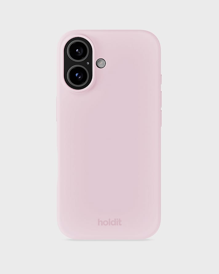 HOLDIT Silicone Case iPhone 16 Pale Pink