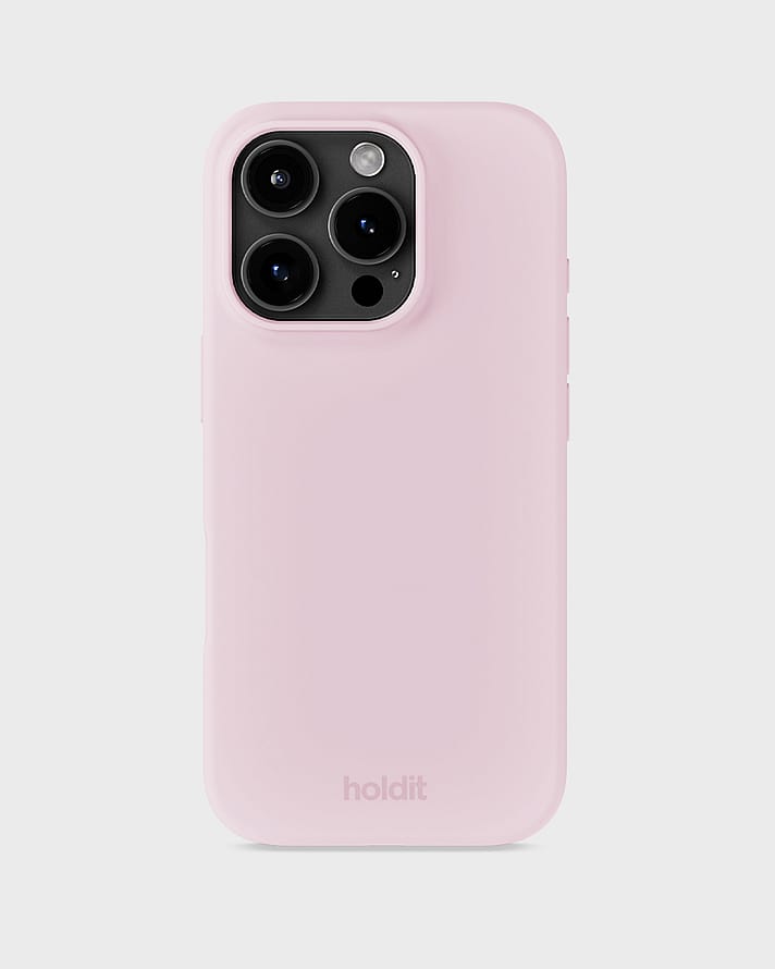 HOLDIT Silicone Case iPhone 16 Pro Pale Pink