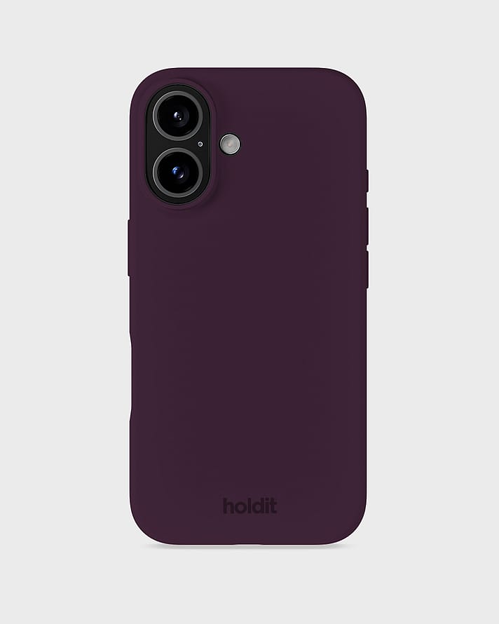HOLDIT Silicone Case iPhone 16 Deep Plum