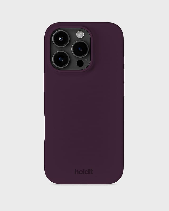 HOLDIT Silicone Case iPhone 16 Pro Deep Plum