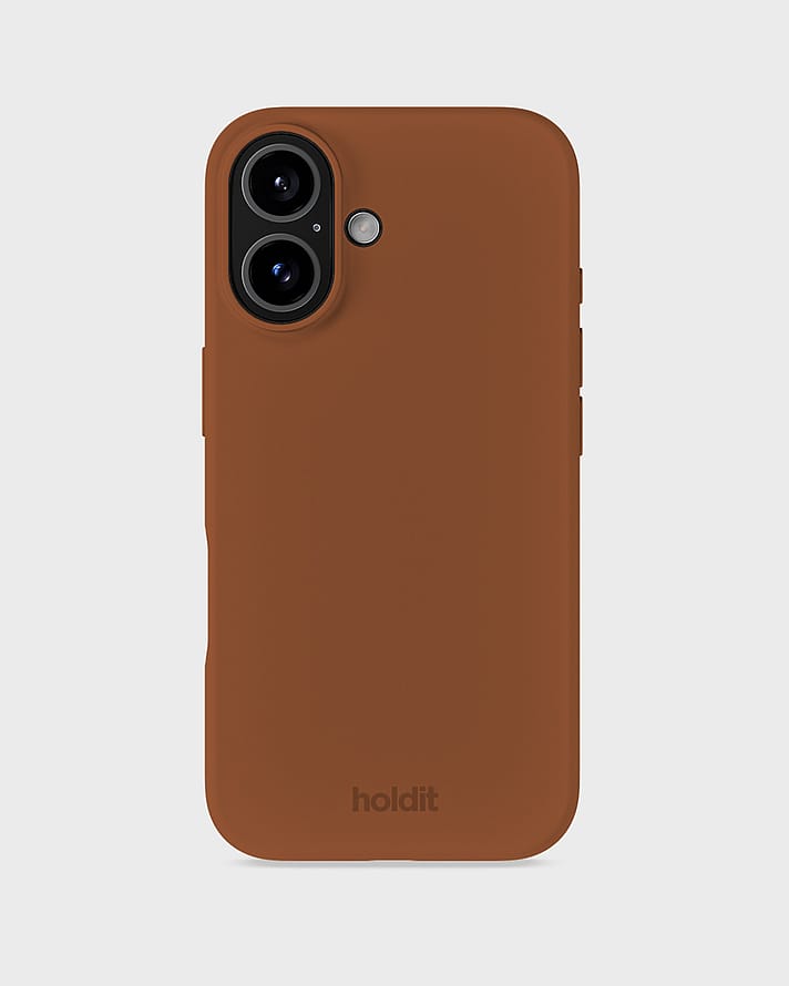 HOLDIT Silicone Case iPhone 16 Almond Brown