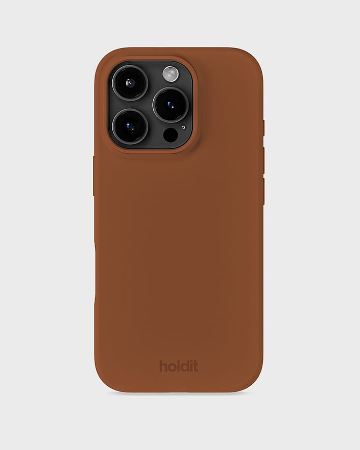 HOLDIT Silicone Case iPhone 16 Pro Almond Brown