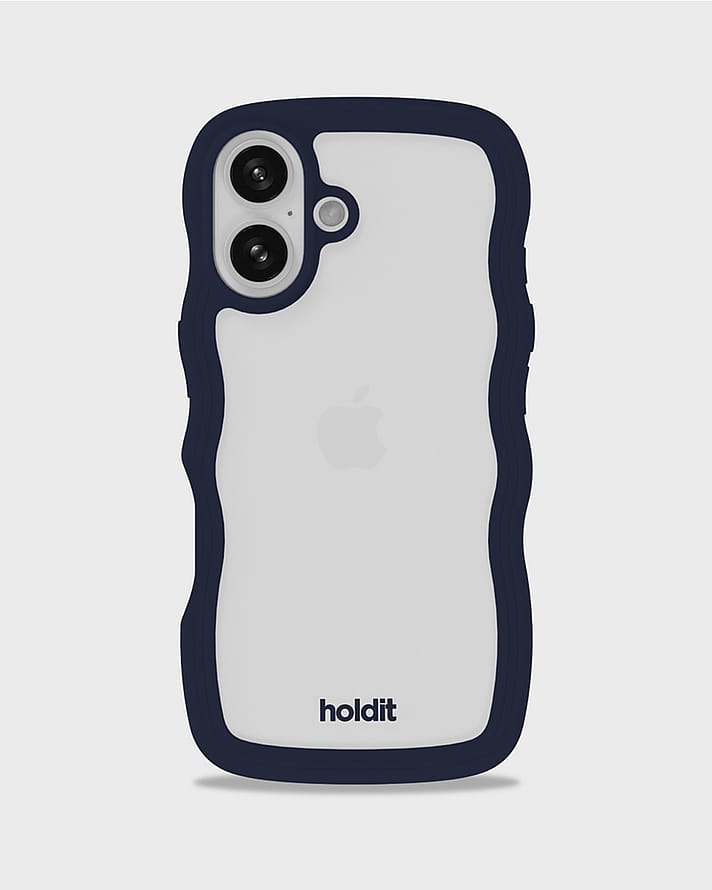 Holdit Wavy Case iPhone 16 Midnight Blue