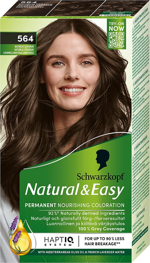 Schwarzkopf Natural & Easy Hårfarve 564 Naturlig Lysebrun