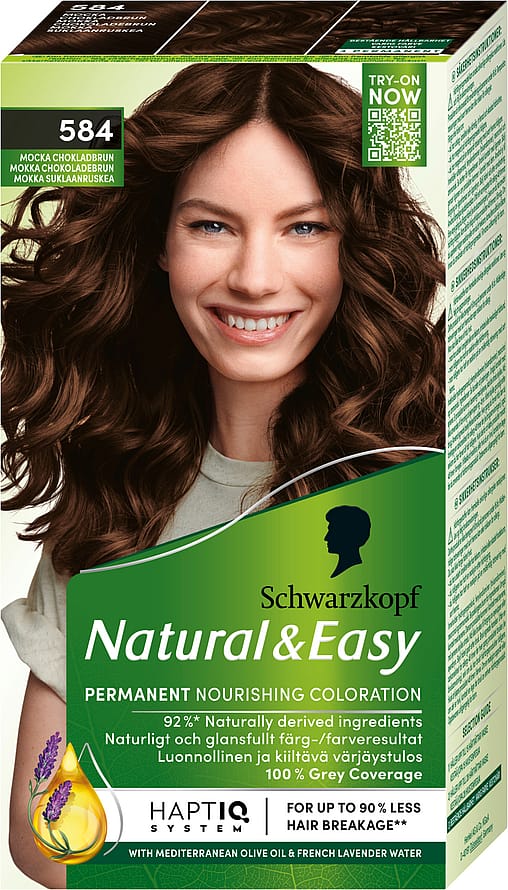 Schwarzkopf Natural & Easy Hårfarve 584 Mokka Chokoladebrun