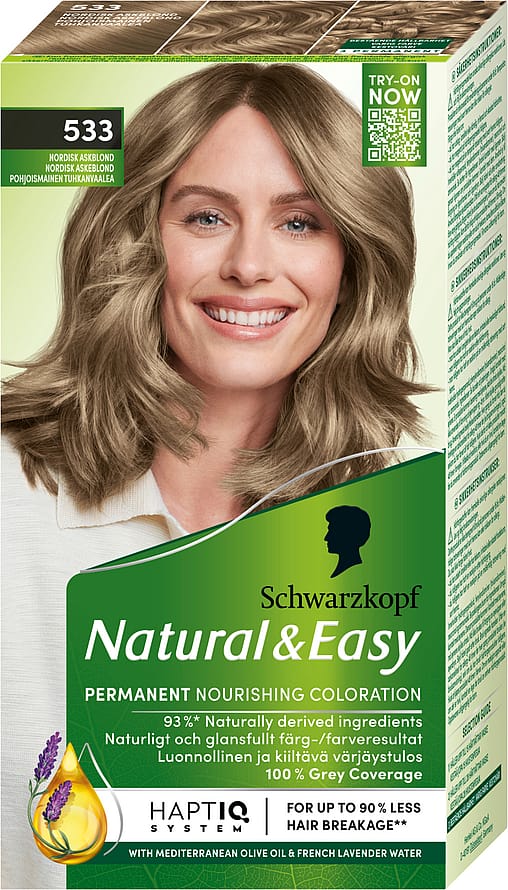 Schwarzkopf Natural & Easy Hårfarve 533 Nordisk Askeblond